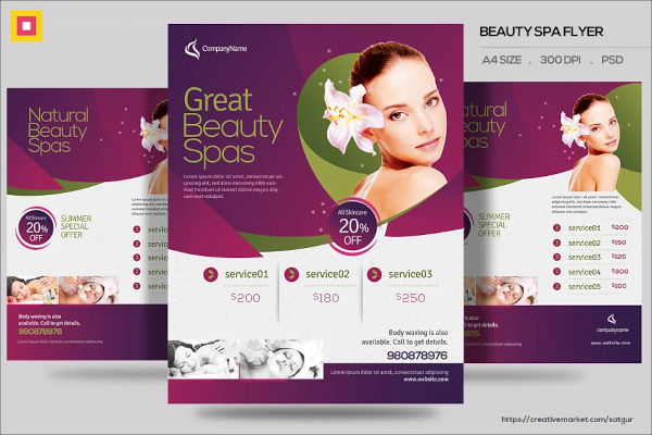 35+ Beauty Spa Flyer Templates | Free & Premium PSD | Ai | Word ( Doc ) | InDesign Format Design Templates